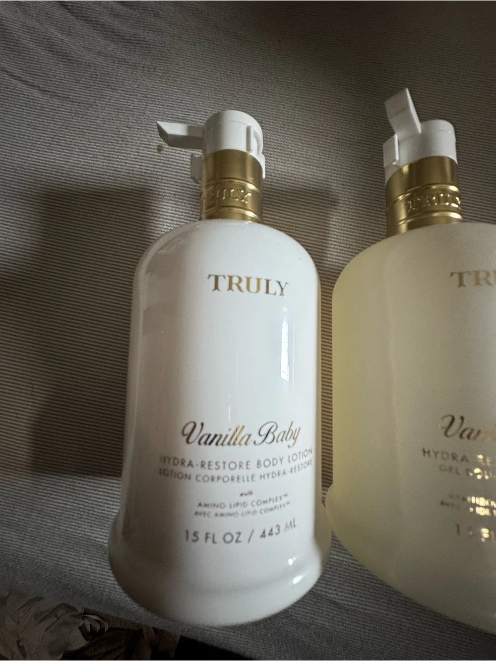 TRULY Vanilla Baby Body Lotion & Body Wash - White and Ivory